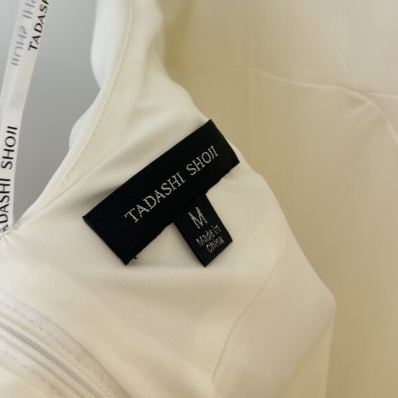 TADASHI SHOJI Tenney Maxi Evening Dress in White Size Medium - Picture 4 of 9